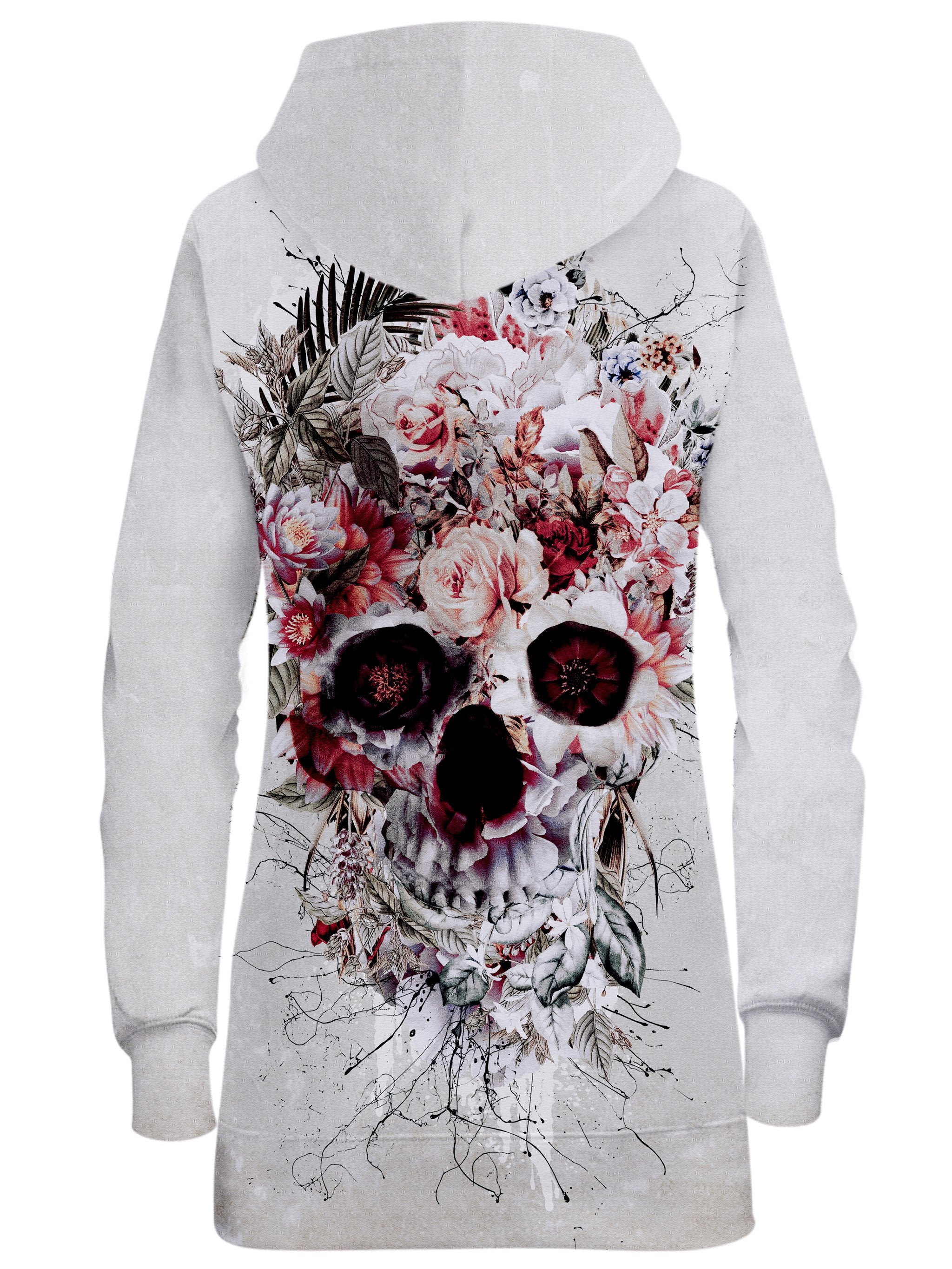 Floral Skull Hoodie Dress, Riza Peker, T6 - Epic Hoodie