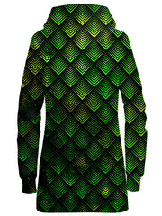 Galactic Dragon Scale Green Hoodie Dress, Noctum X Truth, T6 - Epic Hoodie