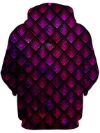 Galactic Dragon Scale Pink Unisex Zip-Up Hoodie Noctum X Truth Epic Hoodie