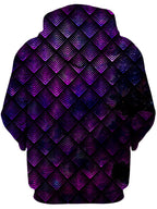 Galactic Dragon Scale Purple Unisex Zip-Up Hoodie Noctum X Truth Epic Hoodie