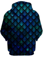 Galactic Dragon Scale Teal Unisex Zip-Up Hoodie Noctum X Truth Epic Hoodie