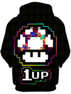 Level Up Mushroom Unisex Zip-Up Hoodie Noctum X Truth Epic Hoodie
