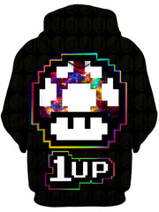 Level Up Mushroom Unisex Zip-Up Hoodie, Noctum X Truth, T6 - Epic Hoodie