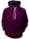 Galactic Dragon Scale Pink Unisex Hoodie, Noctum X Truth, T6 - Epic Hoodie