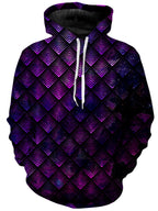 Galactic Dragon Scale Purple Unisex Hoodie Noctum X Truth Epic Hoodie