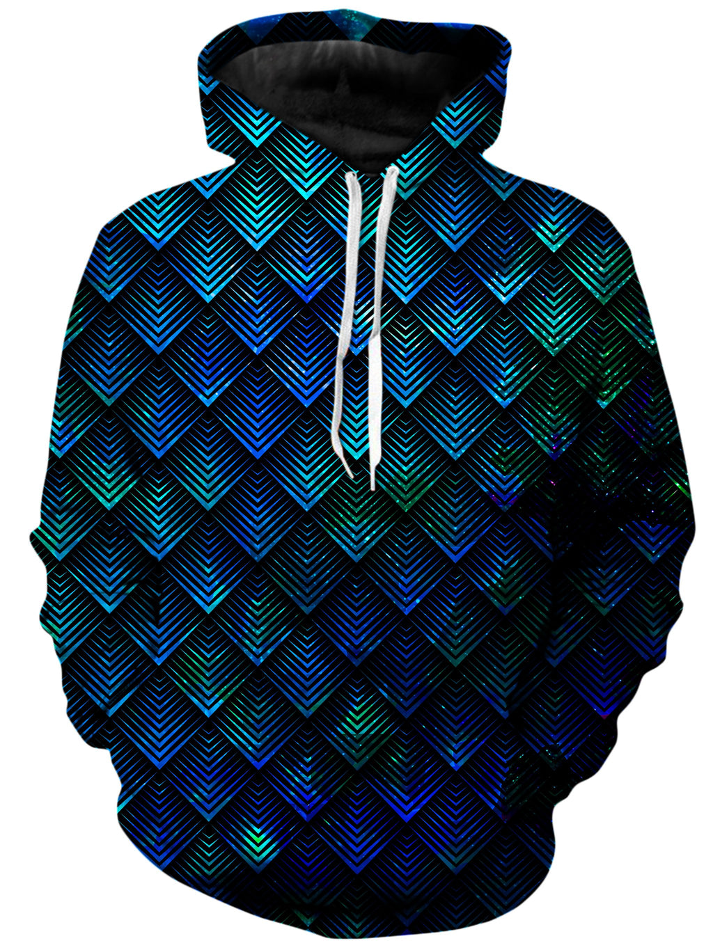 Galactic Dragon Scale Teal Unisex Hoodie, Noctum X Truth, T6 - Epic Hoodie