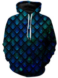 Galactic Dragon Scale Teal Unisex Hoodie, Noctum X Truth, T6 - Epic Hoodie