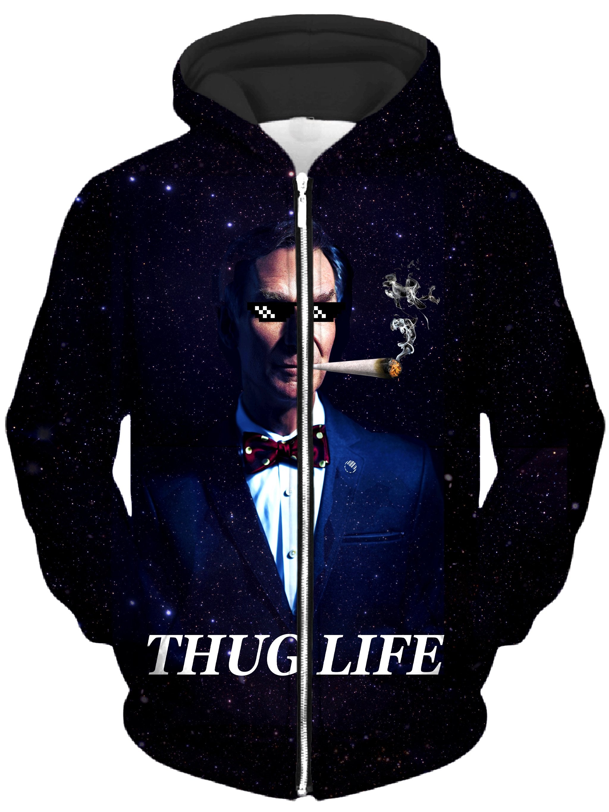 Bill Hye Thug Life Unisex Zip-Up Hoodie, Noctum X Truth, T6 - Epic Hoodie