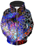 Fractal Unisex Zip-Up Hoodie, Noctum X Truth, T6 - Epic Hoodie