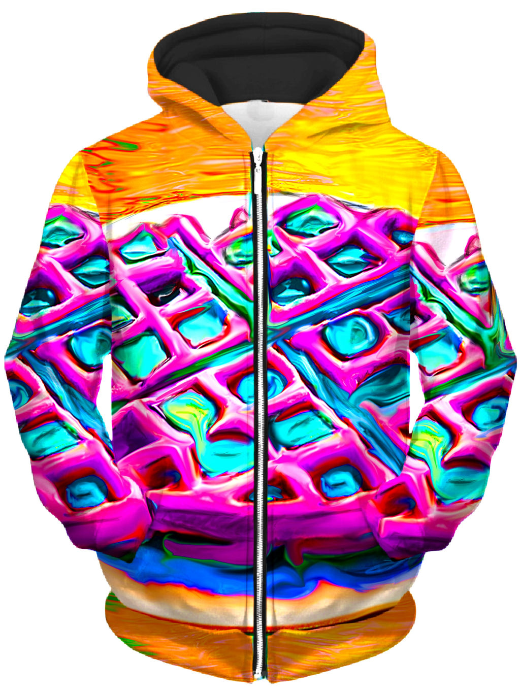 Waffles Unisex Zip-Up Hoodie, Heather McNeil, T6 - Epic Hoodie