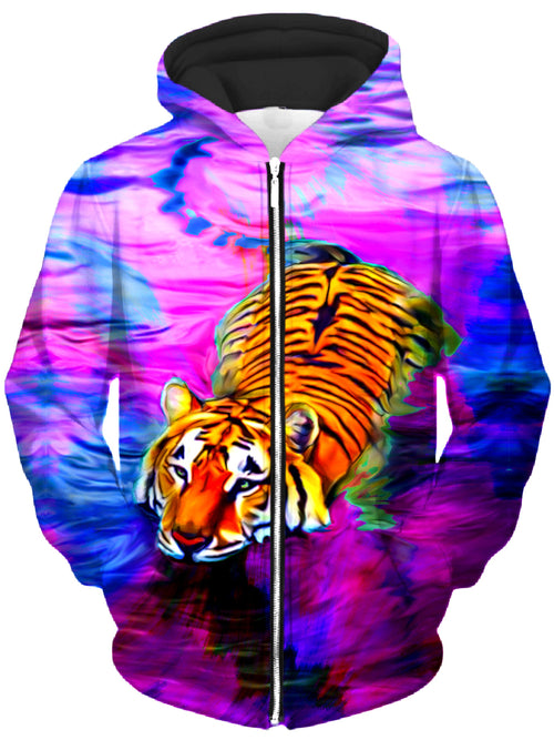 Water Tiger Unisex Zip-Up Hoodie Heather McNeil Epic Hoodie