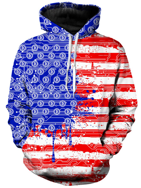 On Cue Apparel - Bitcoin Flag Hoodie