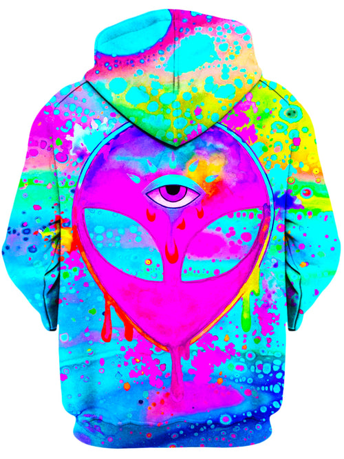 Alien Melt Pink Unisex Zip-Up Hoodie BrizBazaar Epic Hoodie