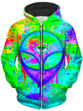 Alien Melt Purple Unisex Zip-Up Hoodie, BrizBazaar, T6 - Epic Hoodie