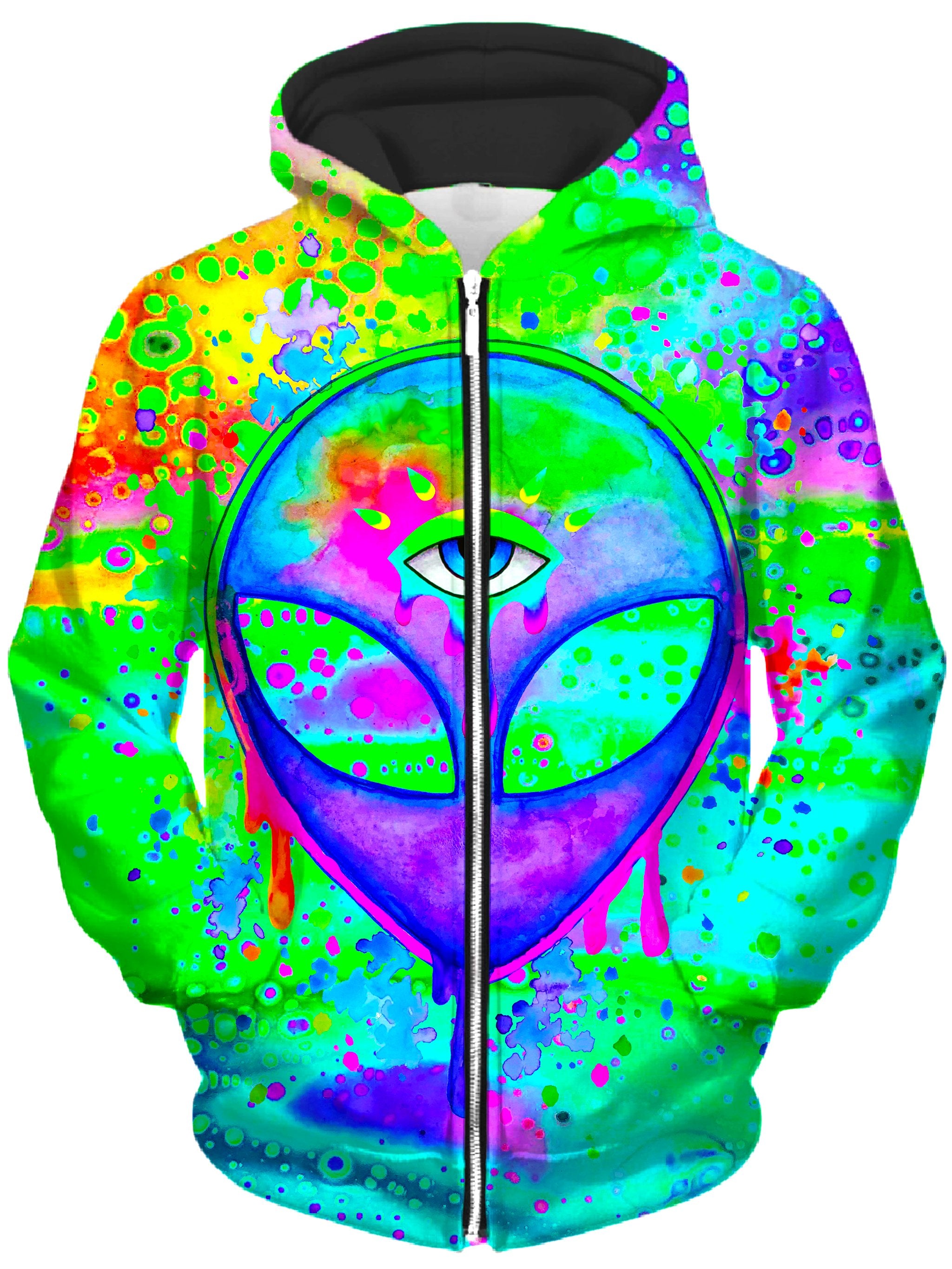 Alien Melt Purple Unisex Zip-Up Hoodie, BrizBazaar, T6 - Epic Hoodie