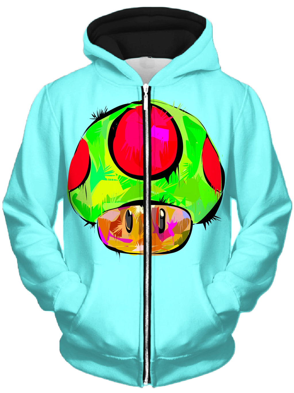 1 Up Unisex Zip-Up Hoodie, Technodrome, T6 - Epic Hoodie