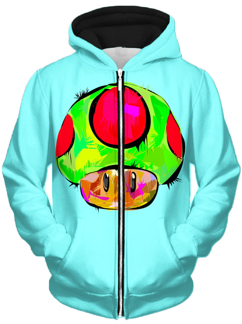 1 Up Unisex Zip-Up Hoodie, Technodrome, T6 - Epic Hoodie