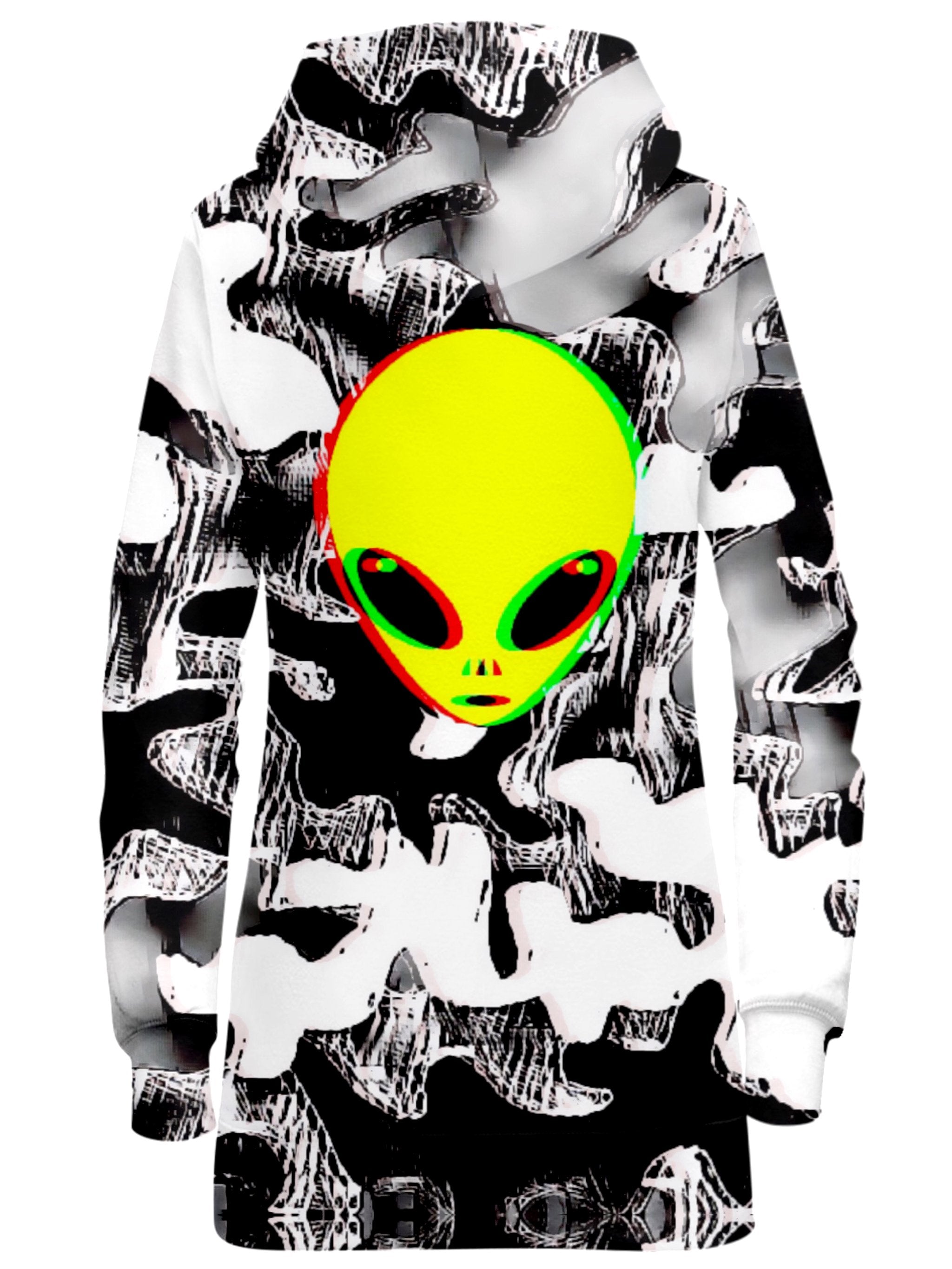 Trippy Alien Hoodie Dress, Big Tex Funkadelic, T6 - Epic Hoodie