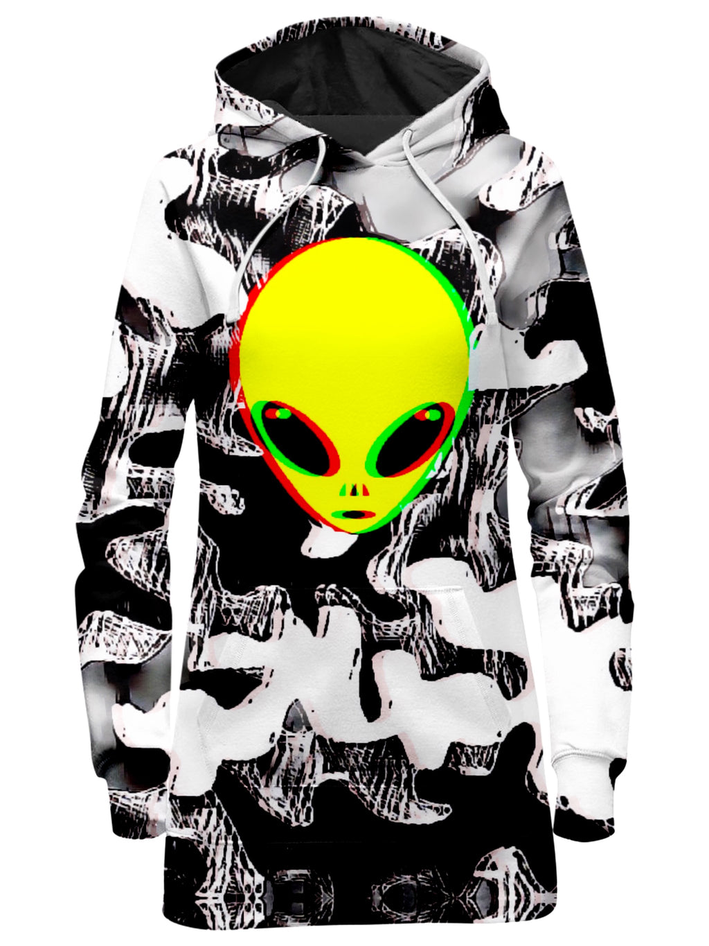 Trippy Alien Hoodie Dress, Big Tex Funkadelic, T6 - Epic Hoodie
