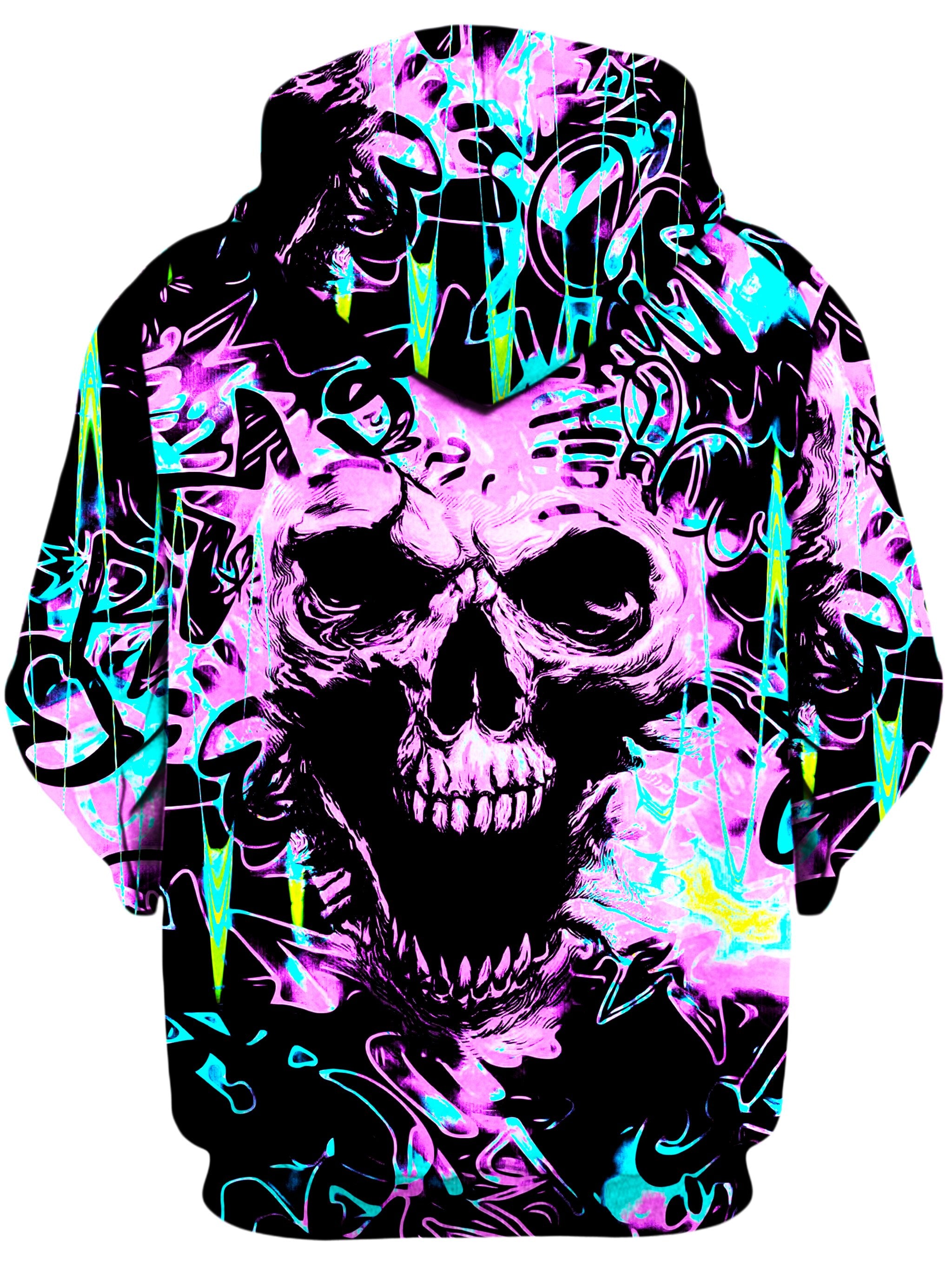 Skull Graffiti Unisex Zip-Up Hoodie, Big Tex Funkadelic, T6 - Epic Hoodie