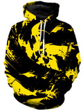 Black and Yellow Paint Splatter Unisex Hoodie, Big Tex Funkadelic, T6 - Epic Hoodie