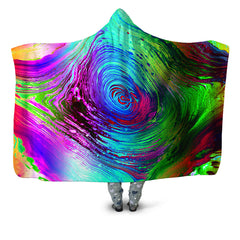 Rainbow Vortex Hooded Blanket
