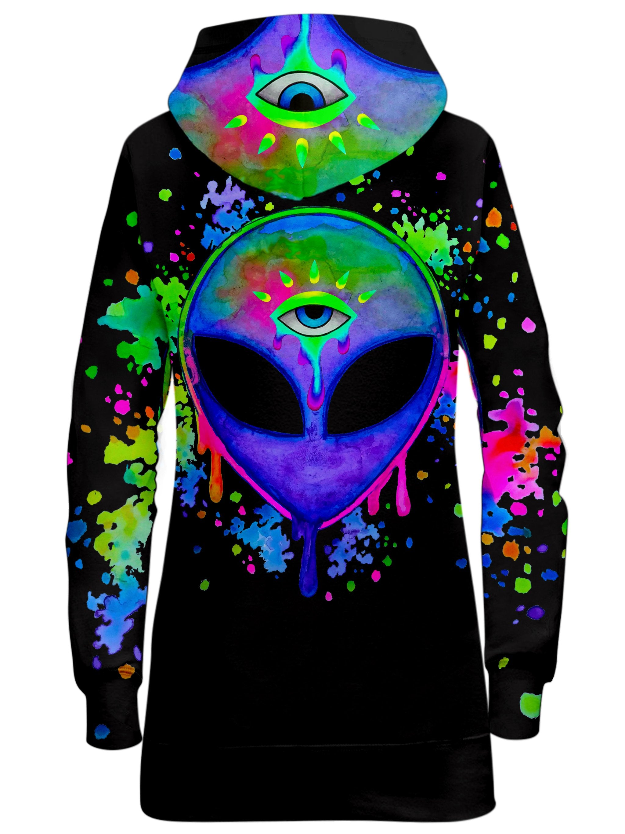 Splatter Alien Hoodie Dress, BrizBazaar, T6 - Epic Hoodie
