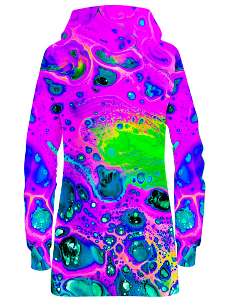 neon sweatshirt dress Spaded Aces Neon Spur Hooded Sweatshirt Dress