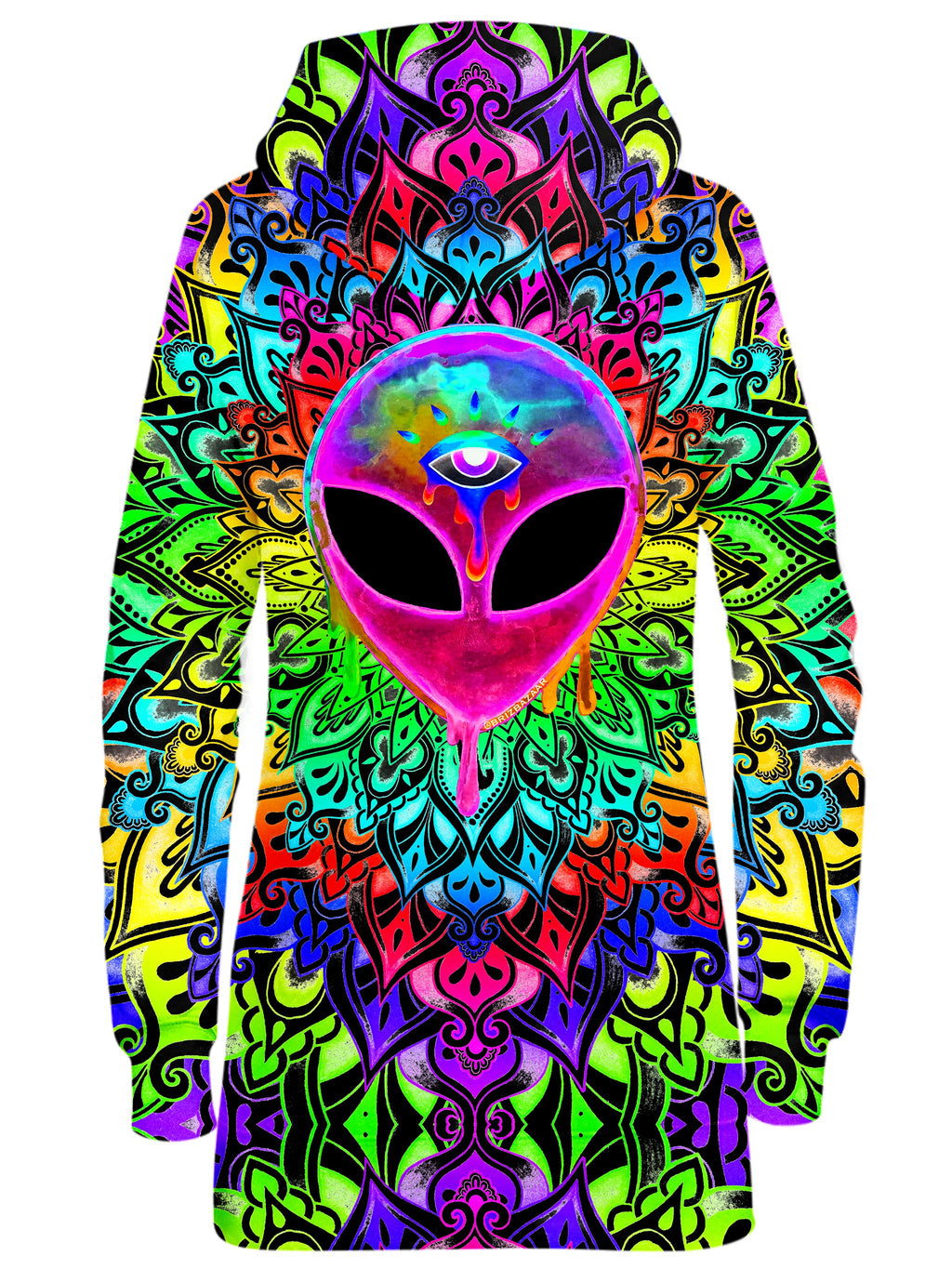 Psy Alien Pink Hoodie Dress BrizBazaar Epic Hoodie