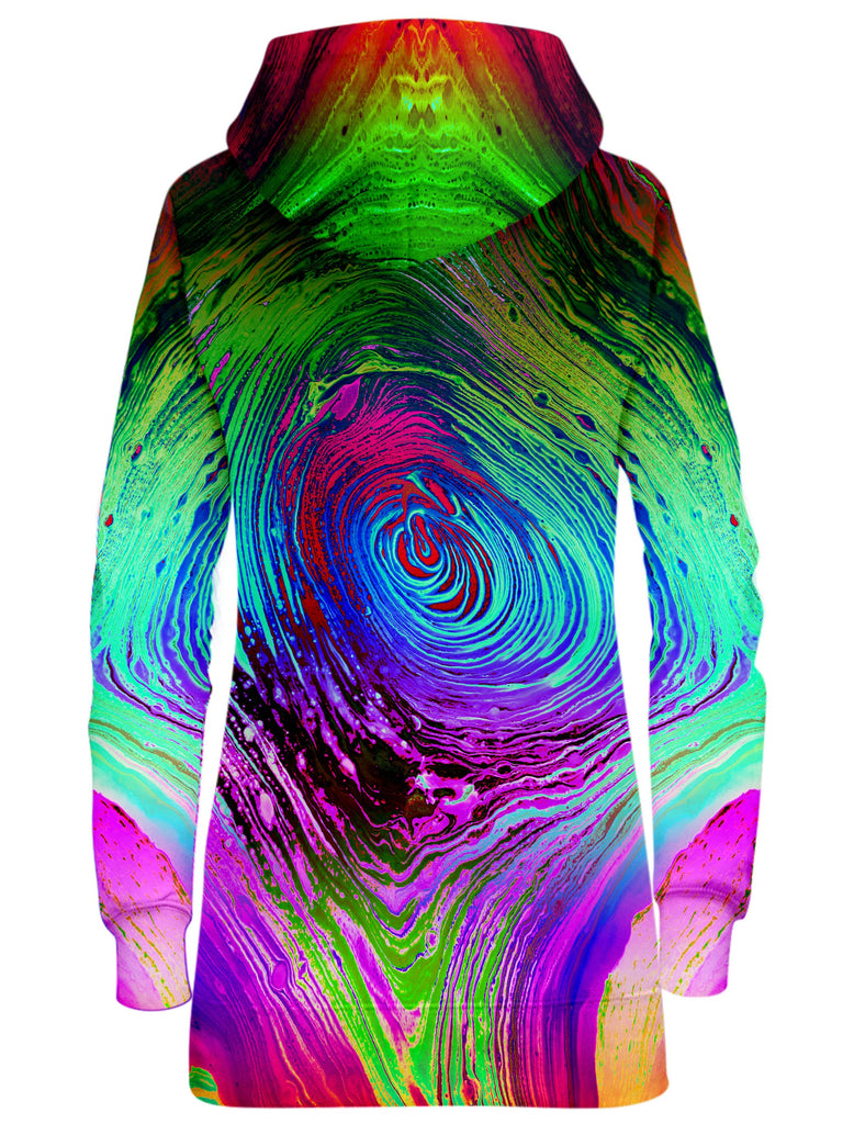 Rainbow Vortex Hoodie Dress