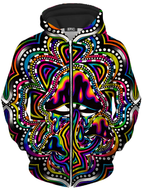 Briz Shroomz Unisex Zip-Up Hoodie BrizBazaar Epic Hoodie