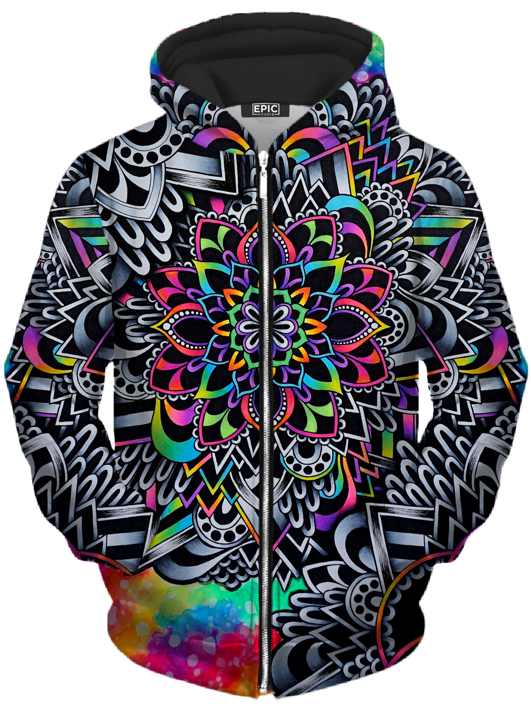 Mandala Vibez Unisex Zip-Up Hoodie