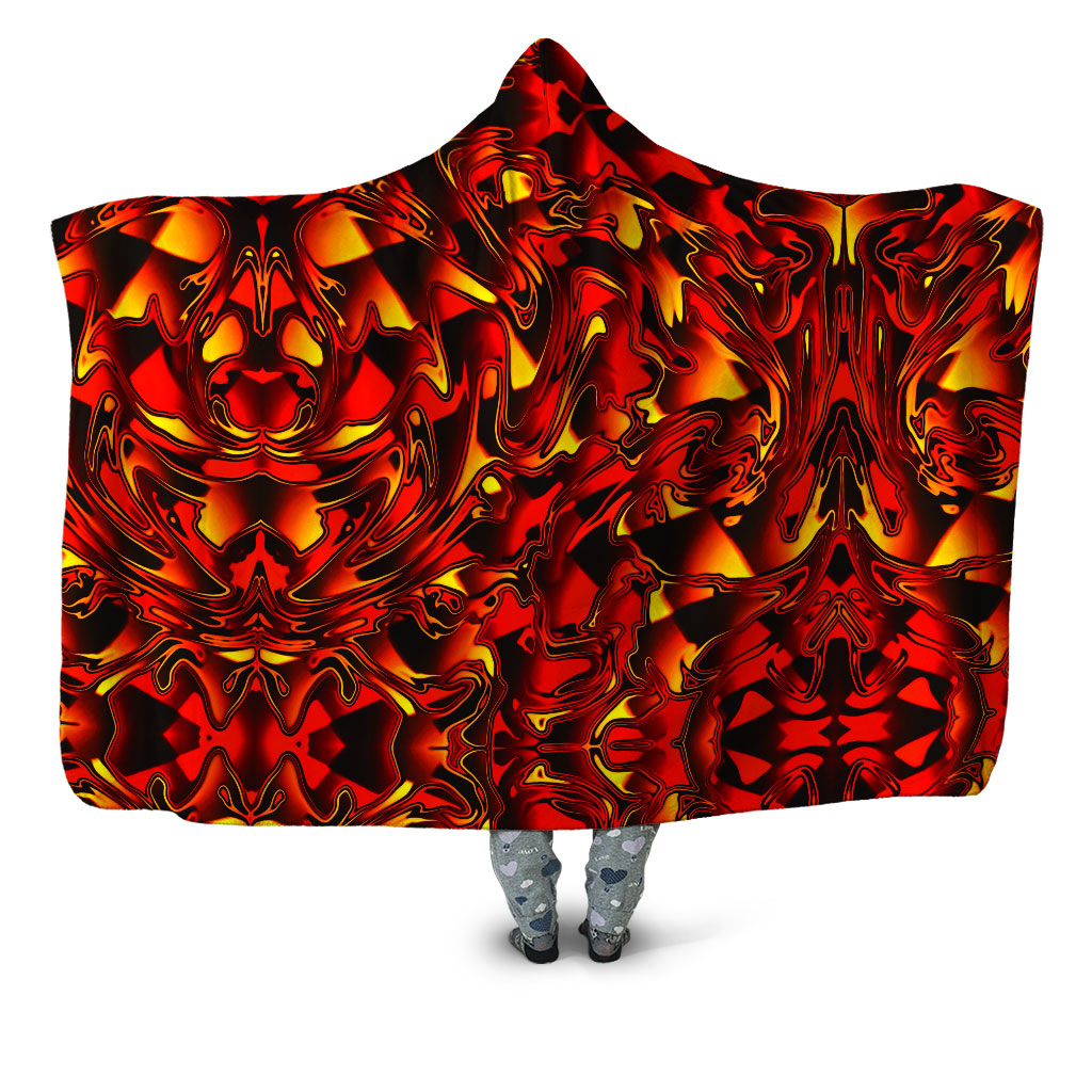 Big Tex Funkadelic - Fire Chromatic Melt Hooded Blanket