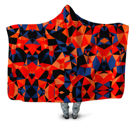Big Tex Funkadelic - Orange and Black Geo Hooded Blanket