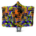 Orange Violet Rave Glitch Hooded Blanket Big Tex Funkadelic Epic Hoodie