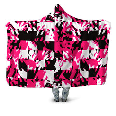 Pink Digital Hooded Blanket
