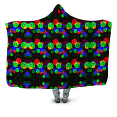 RGB Smile Glitch Hooded Blanket