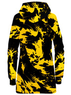 Black and Yellow Paint Splatter Hoodie Dress Big Tex Funkadelic Epic Hoodie