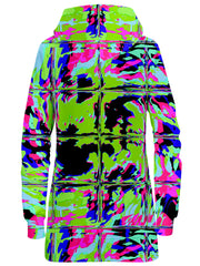 Blacklight Rave Glitch Hoodie Dress