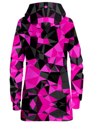 Pink and Black Geo Hoodie Dress
