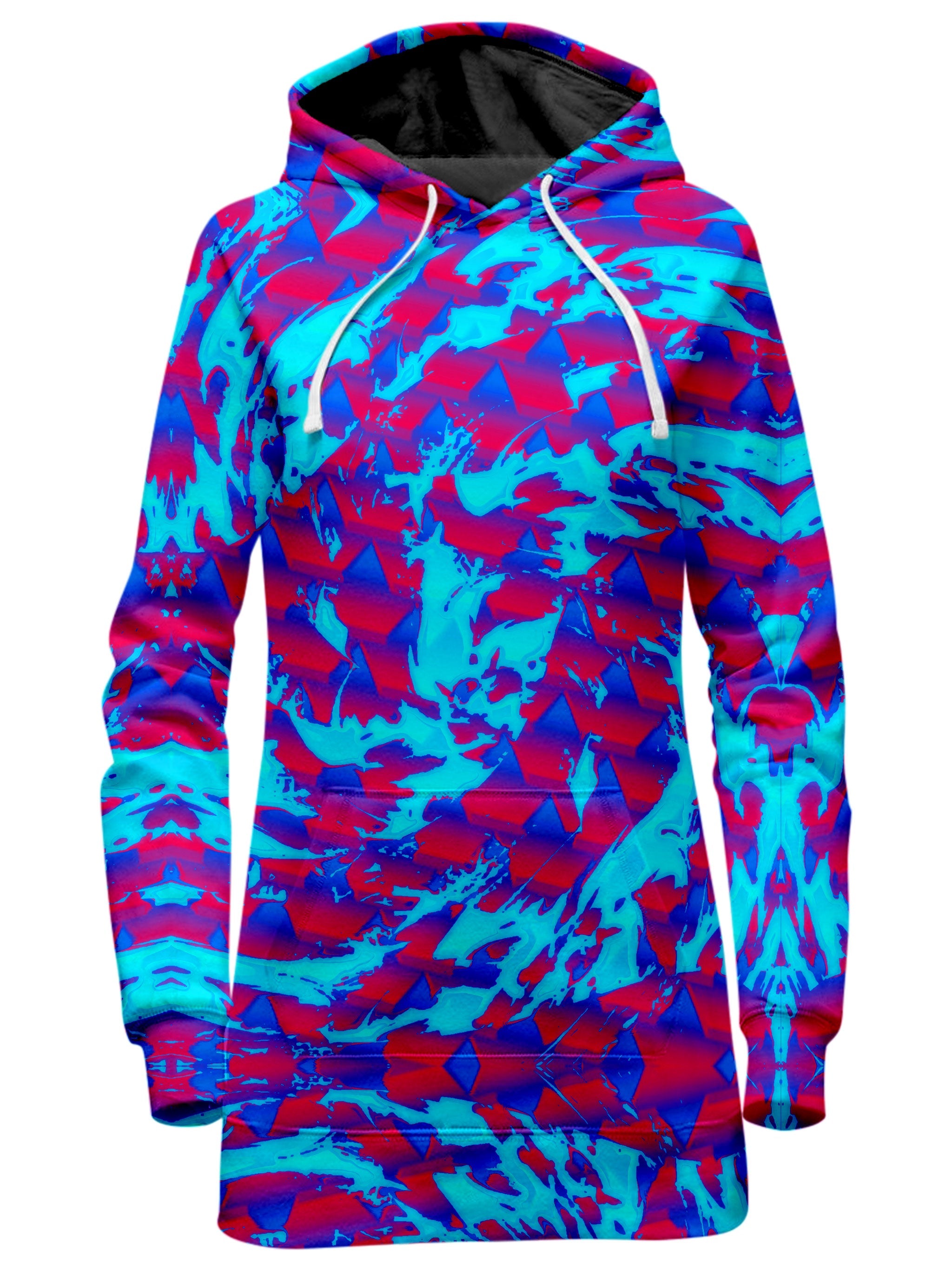 Berry Blast Hypno Splatter Hoodie Dress Big Tex Funkadelic Epic Hoodie
