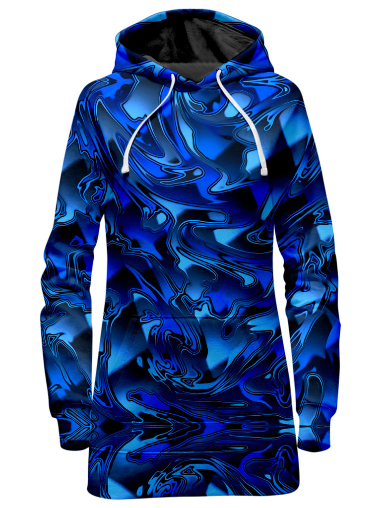 Big Tex Funkadelic - Blue Chromatic Melt Hoodie Dress