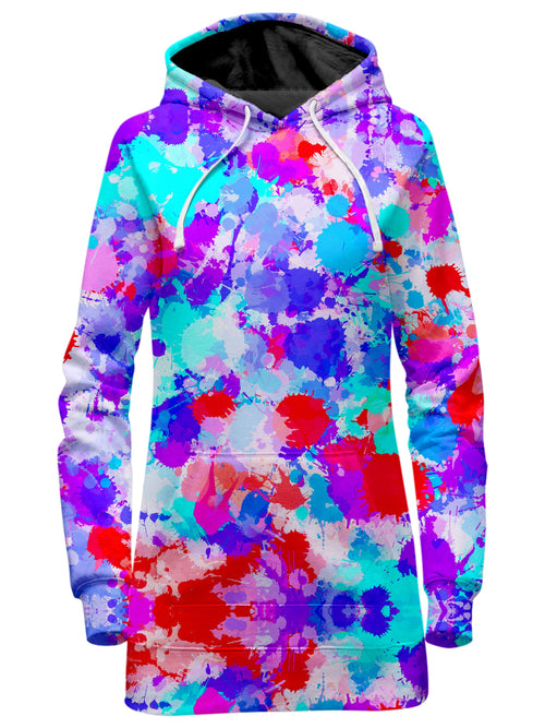 Cherry Frost Paint Splatter Hoodie Dress Big Tex Funkadelic Epic Hoodie