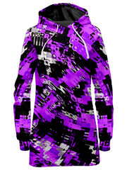 Purple Rave Drip Hoodie Dress