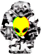 Trippy Alien Unisex Zip-Up Hoodie Big Tex Funkadelic Epic Hoodie
