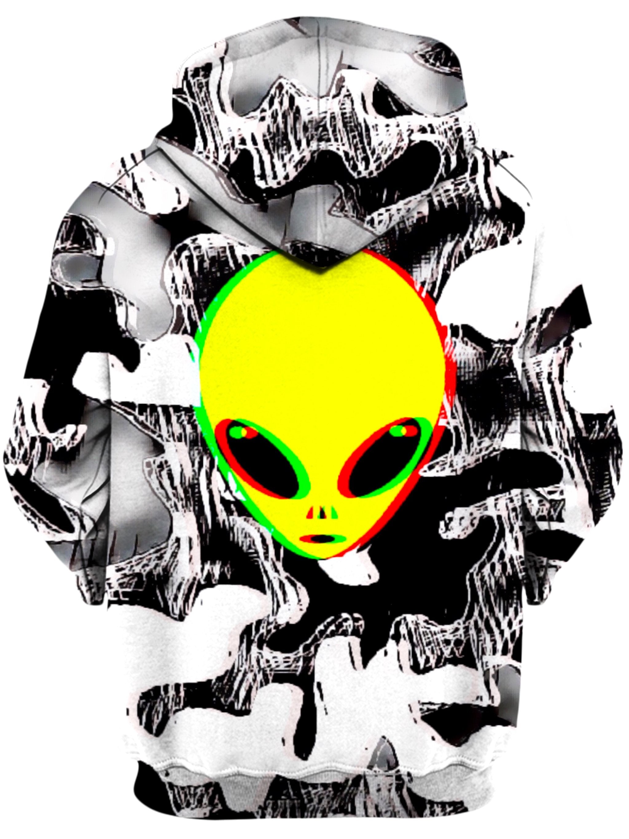 Trippy Alien Unisex Zip-Up Hoodie, Big Tex Funkadelic, T6 - Epic Hoodie
