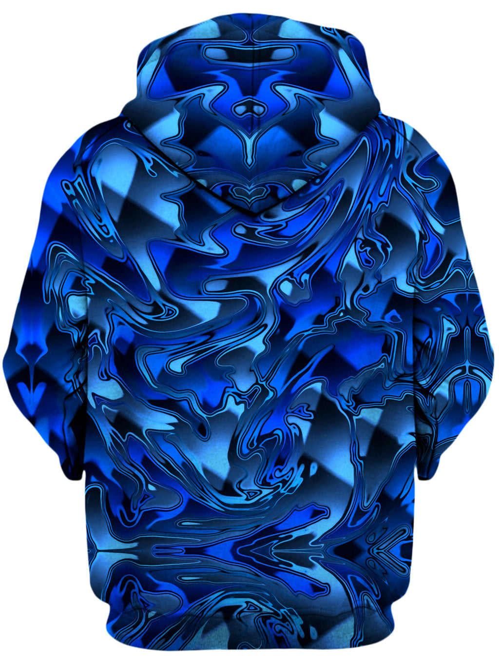 Blue Chromatic Melt Unisex Zip-Up Hoodie