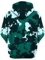 Emerald Teal Paint Splatter Unisex Hoodie Big Tex Funkadelic Epic Hoodie