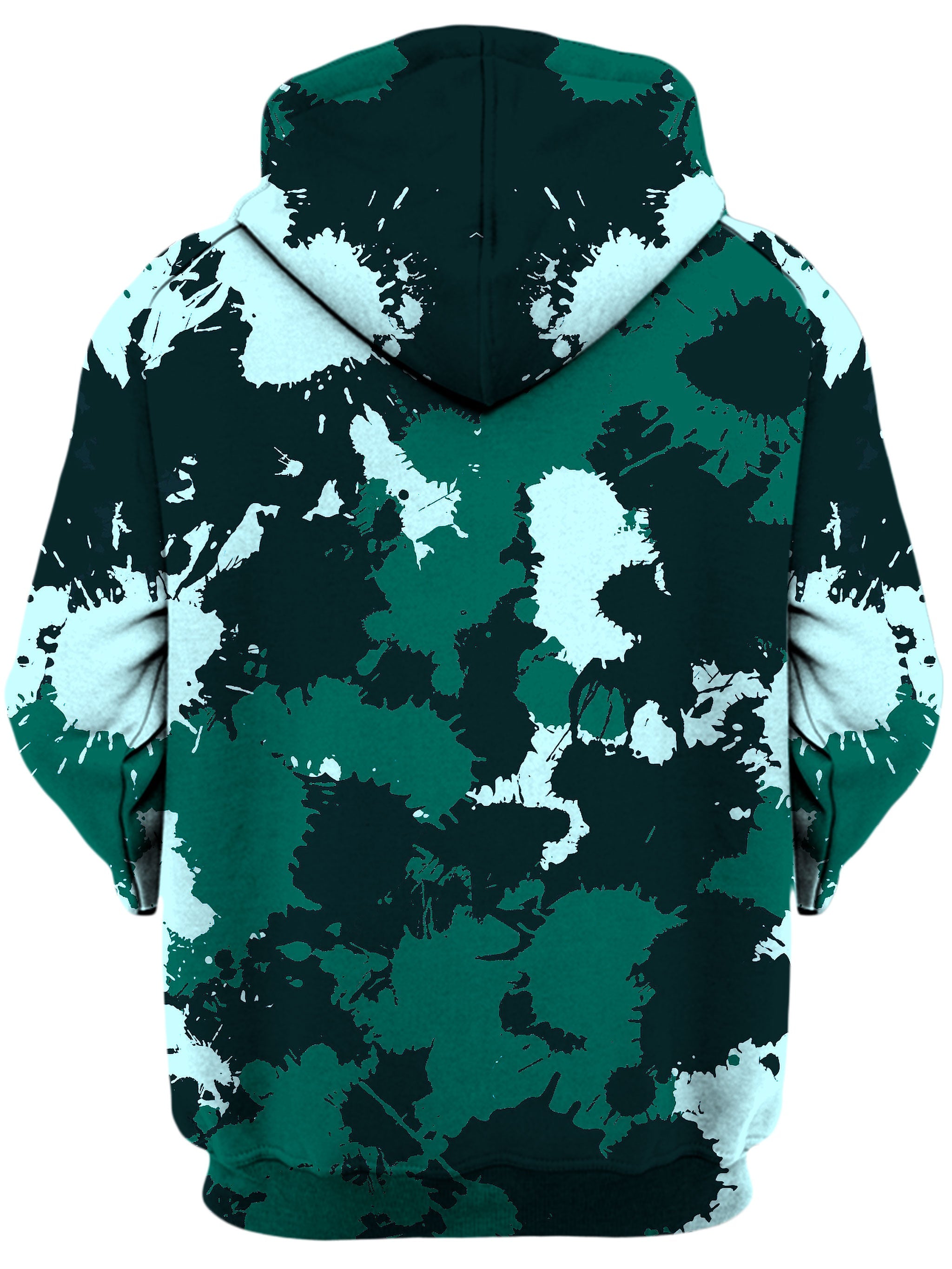 Emerald Teal Paint Splatter Unisex Hoodie