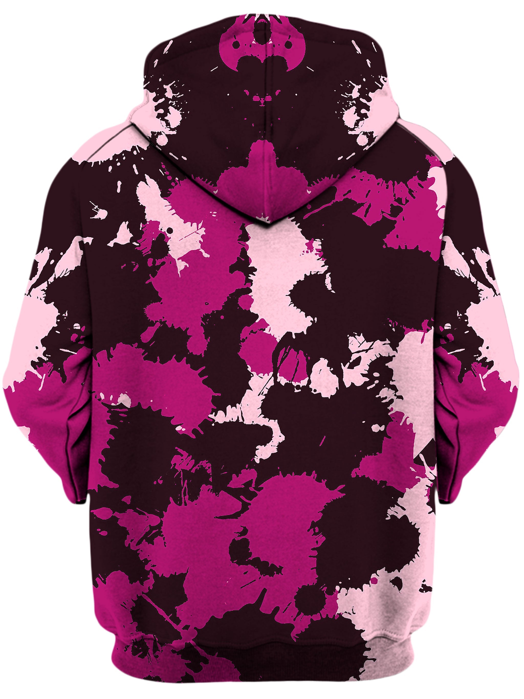 Mauve Pink Paint Splatter Camo Unisex Hoodie